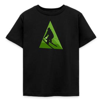 Ski Freeskiing Schi - Kinder T-Shirt - Schwarz - Vorne - AI Model Kid Female (0cm)