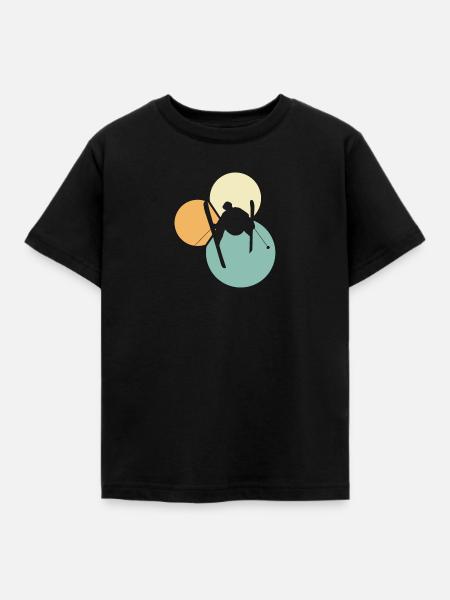 Freeride Schi - Kinder T-Shirt - Schwarz