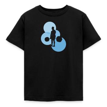 Bodybuilding Gym Deadlift - Kinder T-Shirt - Schwarz - Vorne - AI Model Kid Female (0cm)