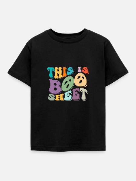 Das Ist Boo Sheet - Kinder T-Shirt - Schwarz