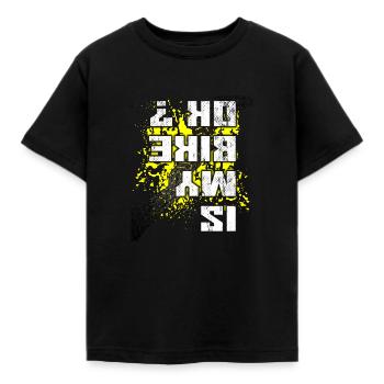 Is My Bike Ok ? - Kinder T-Shirt - Schwarz - Vorne - AI Model Kid Female (0cm)
