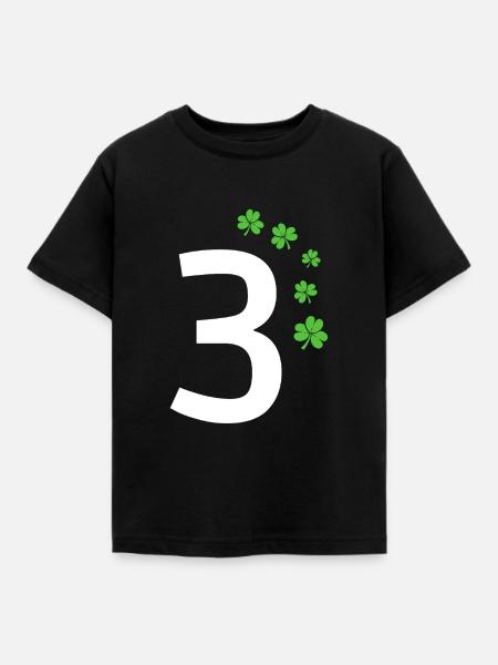3 - Kinder T-Shirt - Schwarz