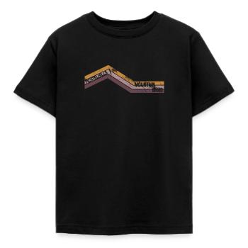Retro grunge Fichtelhills Mountain Biking - Kids' T-Shirt - black - Front - AI Model Kid Female (0cm)