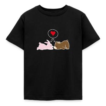 Amoureux officiels des ours Sleep Hasi - T-shirt Enfant - noir - Devant - AI Model Kid Female (0cm)