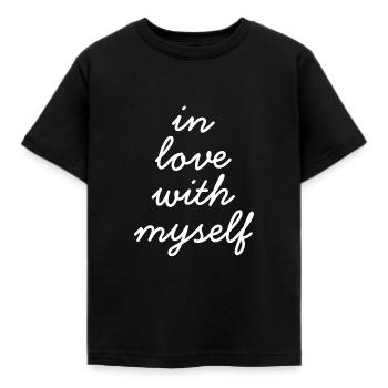 In Love With Myself Shirt – Selbstliebe & Selbstvertrauen - Kinder T-Shirt - Schwarz - Vorne - AI Model Kid Female (0cm)