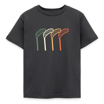 Floorball Floorball Floorball Player - Kids' T-Shirt - dark grey - Front - AI Model Kid Female (0cm)