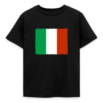 Drapeau italien vintage drapeau italien look usé - T-shirt Enfant - noir - Devant - AI Model Kid Female (0cm)