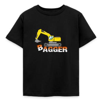 Bagger - Kinder T-Shirt - Schwarz - Vorne - AI Model Kid Female (0cm)
