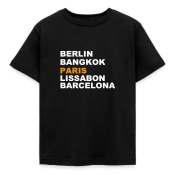 Amour Paris - Kinder T-Shirt - Schwarz - Vorne - AI Model Kid Female (0cm)