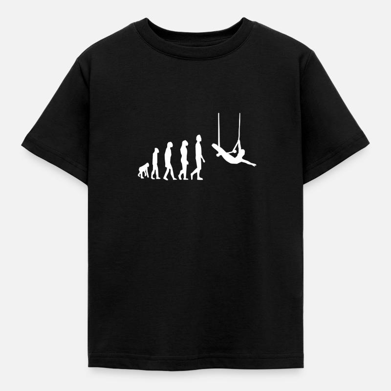 Trapeze Evolution Aerial Acrobatics Circus Variety - Kids' T-Shirt - black