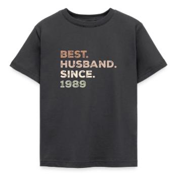 Meilleur Mari Depuis 1989 Cadeau D’anniversaire - T-shirt Enfant - charbon - Devant - AI Model Kid Female (0cm)