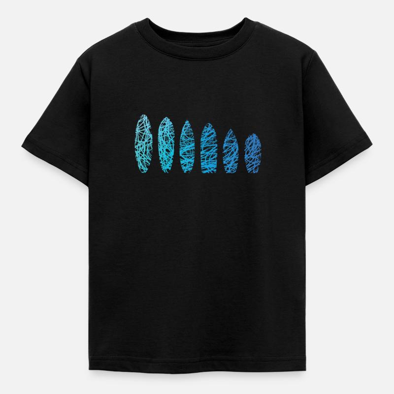 Surfboards Scribble Surfboard Surfer Surfboard - Kids' T-Shirt - black