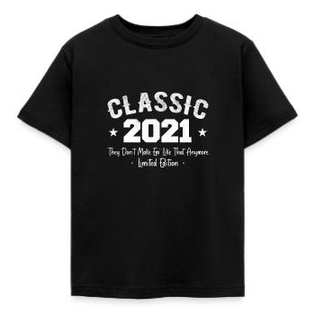Geboren 2021 Vintage Classic Jubiläumsgeschenk 2021 - Kinder T-Shirt - Schwarz - Vorne - AI Model Kid Female (0cm)