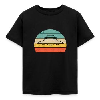 Ufo - Kinder T-Shirt - Schwarz - Vorne - AI Model Kid Female (0cm)