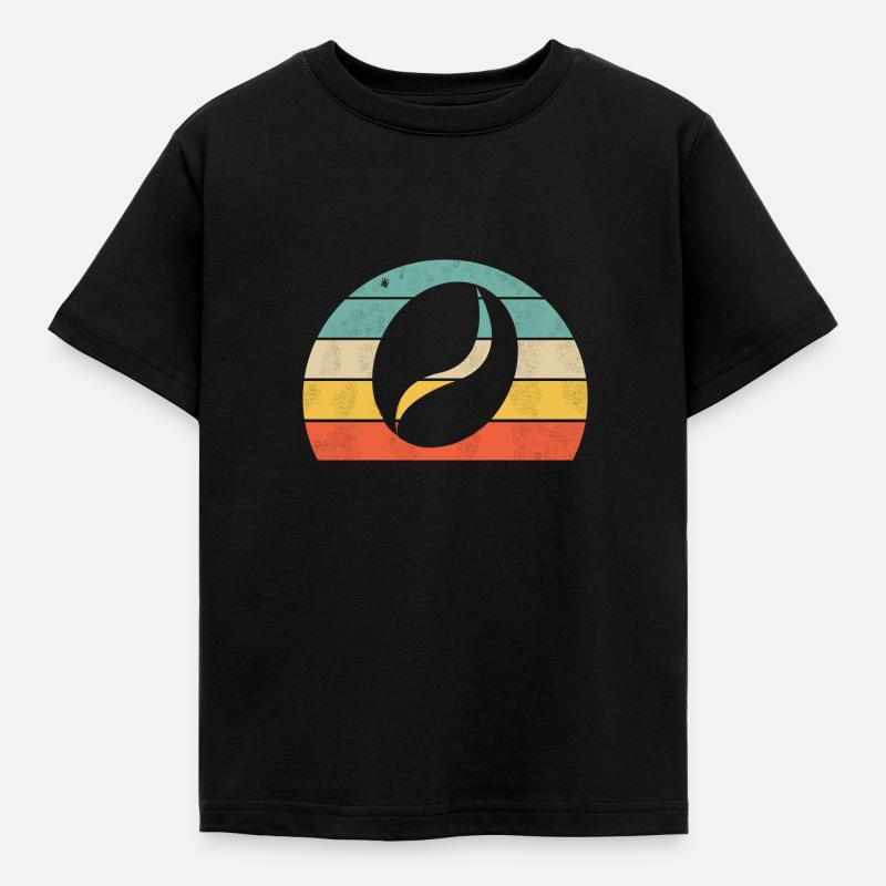 Coffee bean - Kids' T-Shirt - black