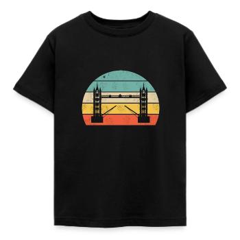 Tower Bridge Shirt - Kinder T-Shirt - Schwarz - Vorne - AI Model Kid Female (0cm)