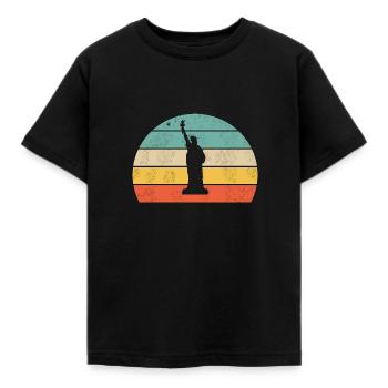 Statue de la Liberté - T-shirt Enfant - noir - Devant - AI Model Kid Female (0cm)