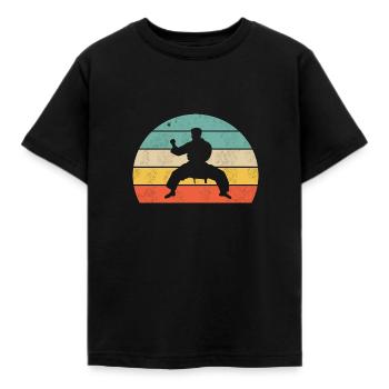 Karate Shirt - Kinder T-Shirt - Schwarz - Vorne - AI Model Kid Female (0cm)