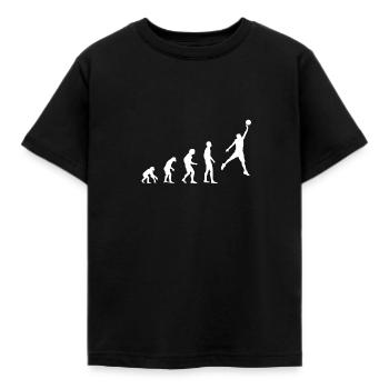 Basketball Evolution - Kinder T-Shirt - Schwarz - Vorne - AI Model Kid Female (0cm)