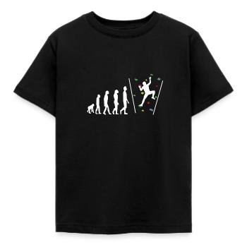Boulderen Bouldern Evelution - Kinderen T-shirt - zwart - Voor - AI Model Kid Female (0cm)