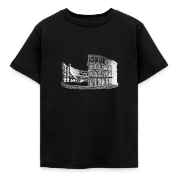 Colosseum Souvenir - Kids' T-Shirt - black - Front - AI Model Kid Female (0cm)