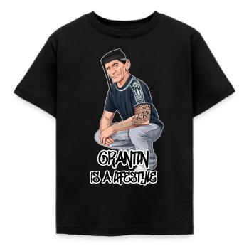 Rieser Grantler // Illustration - Kinder T-Shirt - Schwarz - Vorne - AI Model Kid Female (0cm)