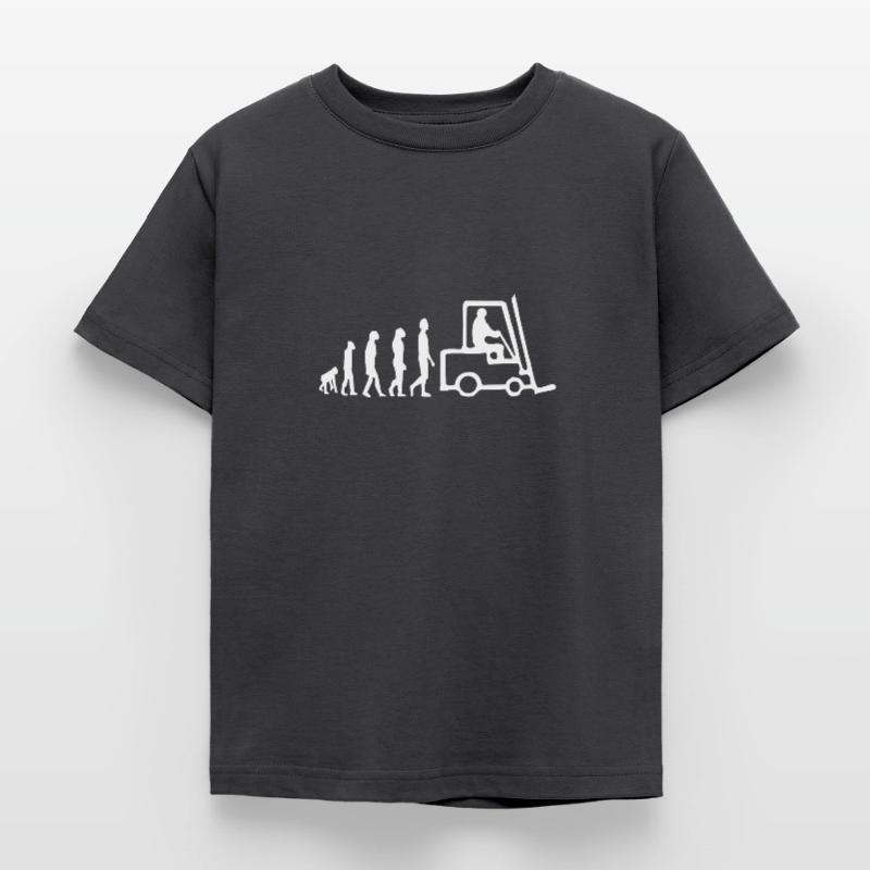 Gabelstapler Evolution Staplerfahrer Stapler Kinder T-Shirt