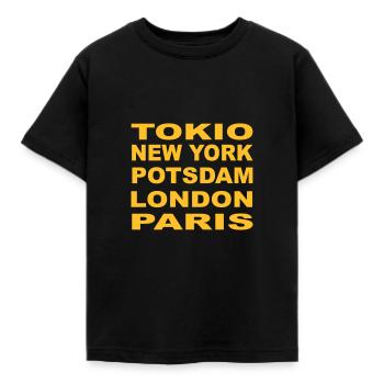 METROPOLE POTSDAM - Kinder T-Shirt - Schwarz - Vorne - AI Model Kid Female (0cm)