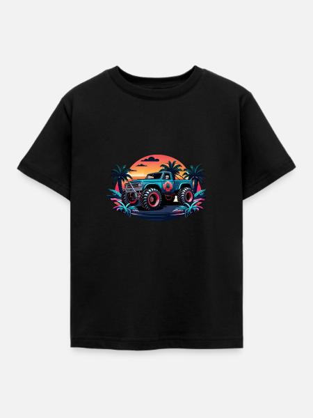 OFF ROAD - Kinder T-Shirt - Schwarz