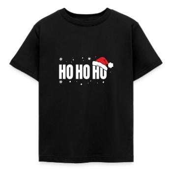 Weihnachten Weihnachtsmarkt Ho Ho Ho - Kinder T-Shirt - Schwarz - Vorne - AI Model Kid Female (0cm)