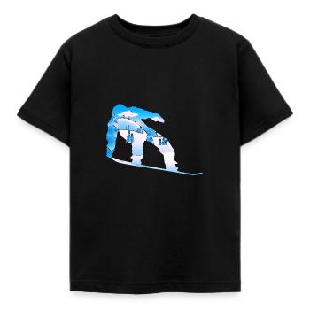 Snowboard - vacances d’hiver - cadeaux - ski - vacances - T-shirt Enfant - noir - Devant - AI Model Kid Female (0cm)
