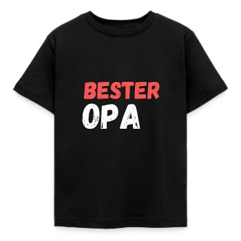bester opa - Kinder T-Shirt - Schwarz - Vorne - AI Model Kid Female (0cm)