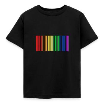 LGBT - Regenbogenfahne - Kinder T-Shirt - Schwarz - Vorne - AI Model Kid Female (0cm)