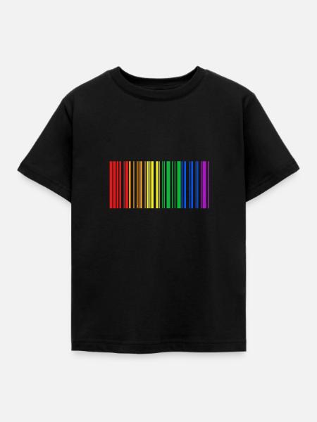 LGBT - Regenbogenfahne - Kinder T-Shirt - Schwarz