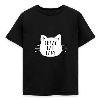 Crazy Cat Lady - Kids' T-Shirt - black - Front - AI Model Kid Female (0cm)