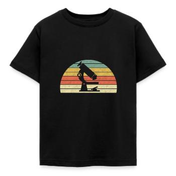 Laborant Shirt mit Mikroskop - Kinder T-Shirt - Schwarz - Vorne - AI Model Kid Female (0cm)