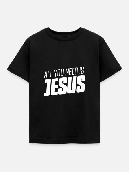 jesus spruch - Kinder T-Shirt - Schwarz