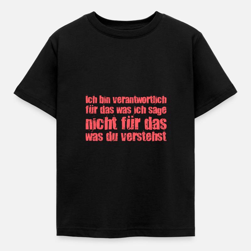 lustiger Spruch - Kinder T-Shirt - Schwarz