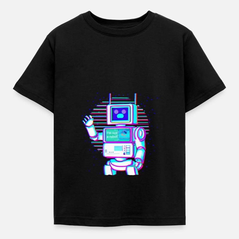 i'm not a robot - Kinder T-Shirt - Schwarz