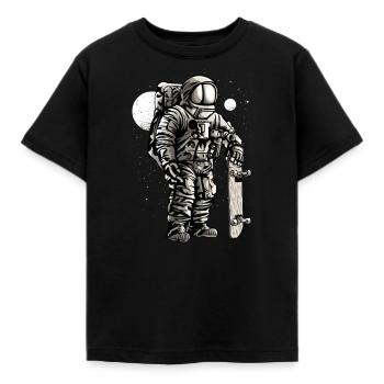 Astronaut Skater - Kinder T-Shirt - Schwarz - Vorne - AI Model Kid Female (0cm)