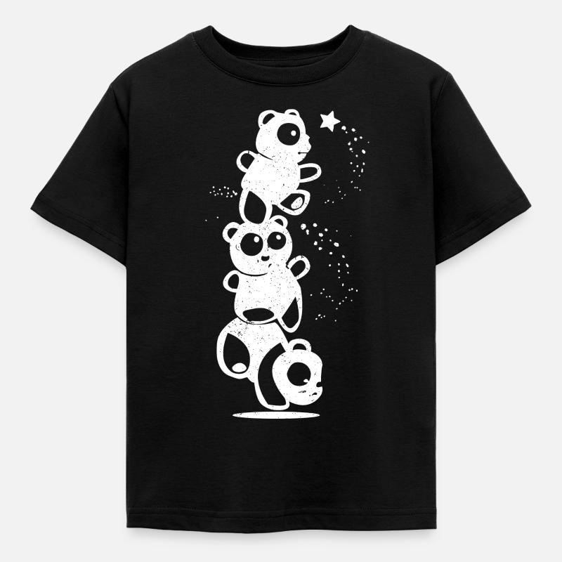 Panda mignon - T-shirt Enfant - noir