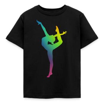 Turnerin in Farbe - Kinder T-Shirt - Schwarz - Vorne - AI Model Kid Female (0cm)