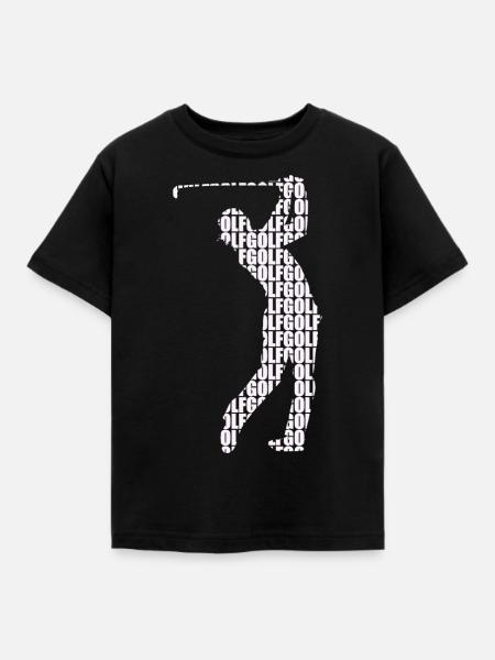 Golf Golfer Golfen - Kinder T-Shirt - Schwarz