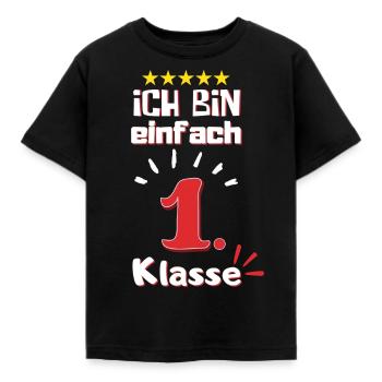 Einschulung Geschenkidee Schulkind 1.Klasse - Kinder T-Shirt - Schwarz - Vorne - AI Model Kid Female (0cm)