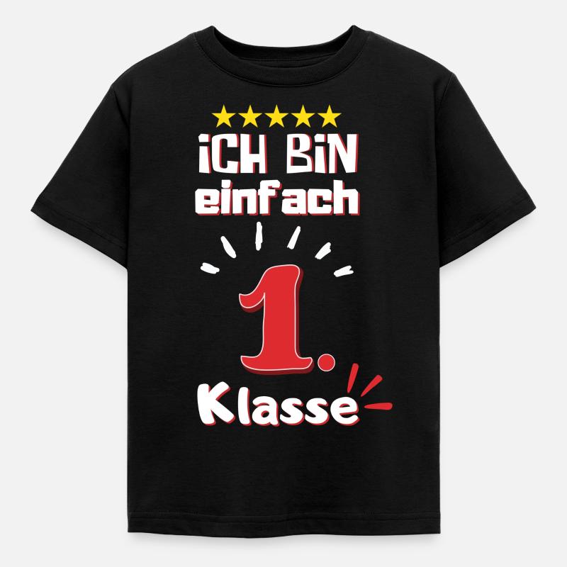 Einschulung Geschenkidee Schulkind 1.Klasse - Kinder T-Shirt - Schwarz