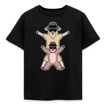 Paresseux Alpaga Hug Câlins - T-shirt Enfant - noir - Devant - AI Model Kid Female (0cm)