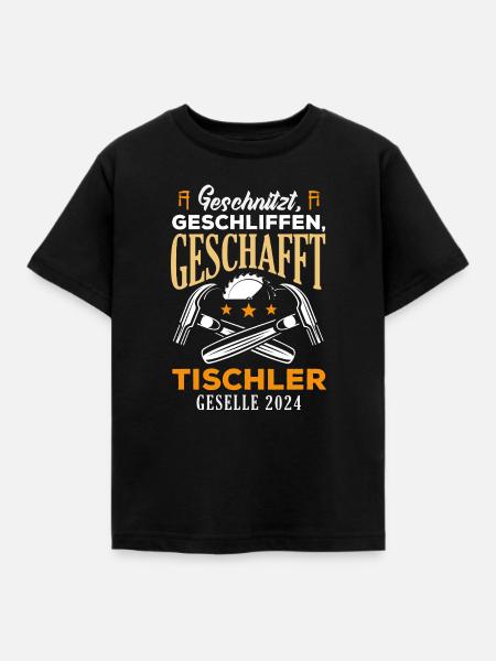 Tischler Geselle Geschafft - Kinder T-Shirt - Schwarz