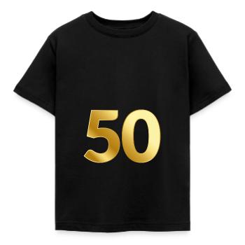 50 Jubiläum Geburtstag Ehrentag Geschenk Jahrestag - Kinder T-Shirt - Schwarz - Vorne - AI Model Kid Female (0cm)