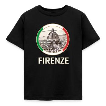 Florenz, Firenze - Kinder T-Shirt - Schwarz - Vorne - AI Model Kid Female (0cm)