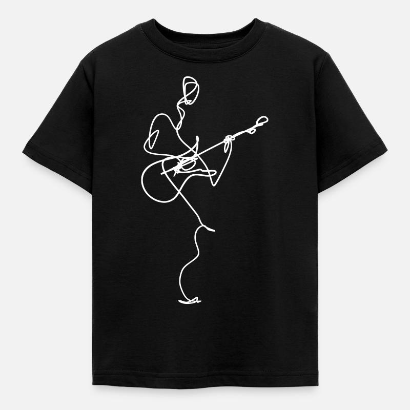 Gitarre - Kinder T-Shirt - Schwarz